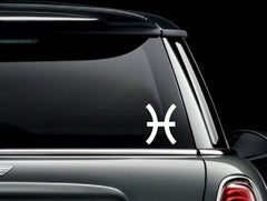 Zodiac Pisces Symbol Die Cut Vinyl Decal