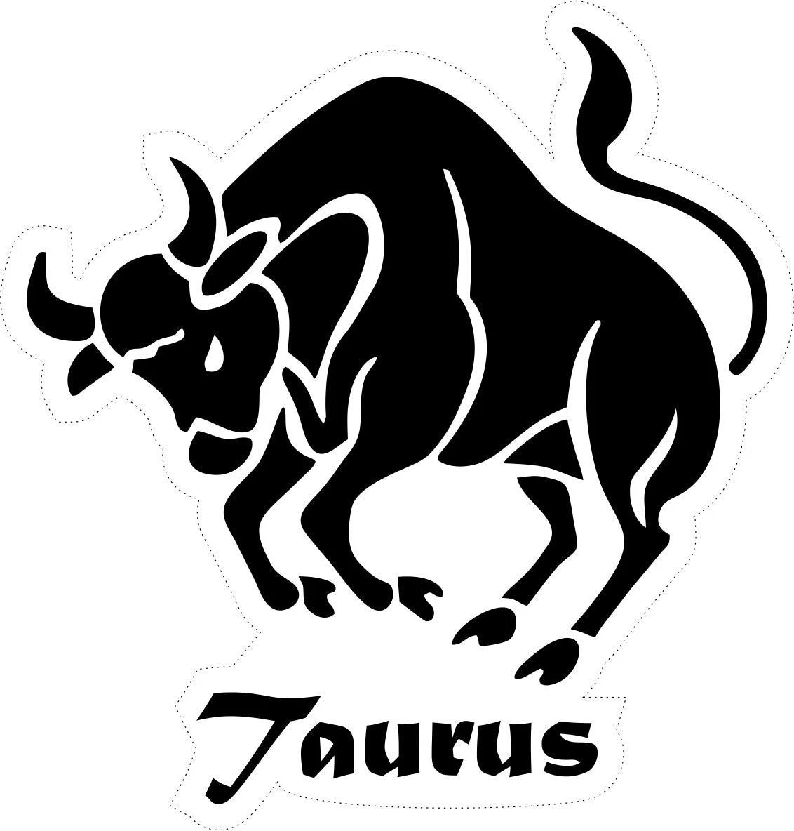 bull taurus astrological sign Die Cut Vinyl Decal