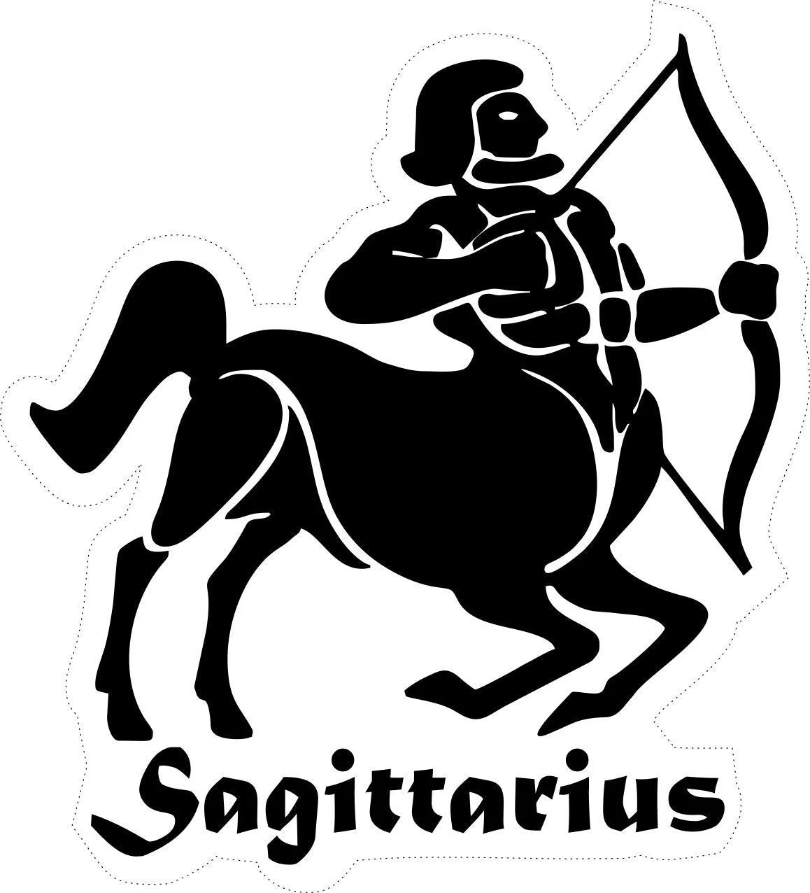 archer sagittarius astrological sign Die Cut Vinyl Decal