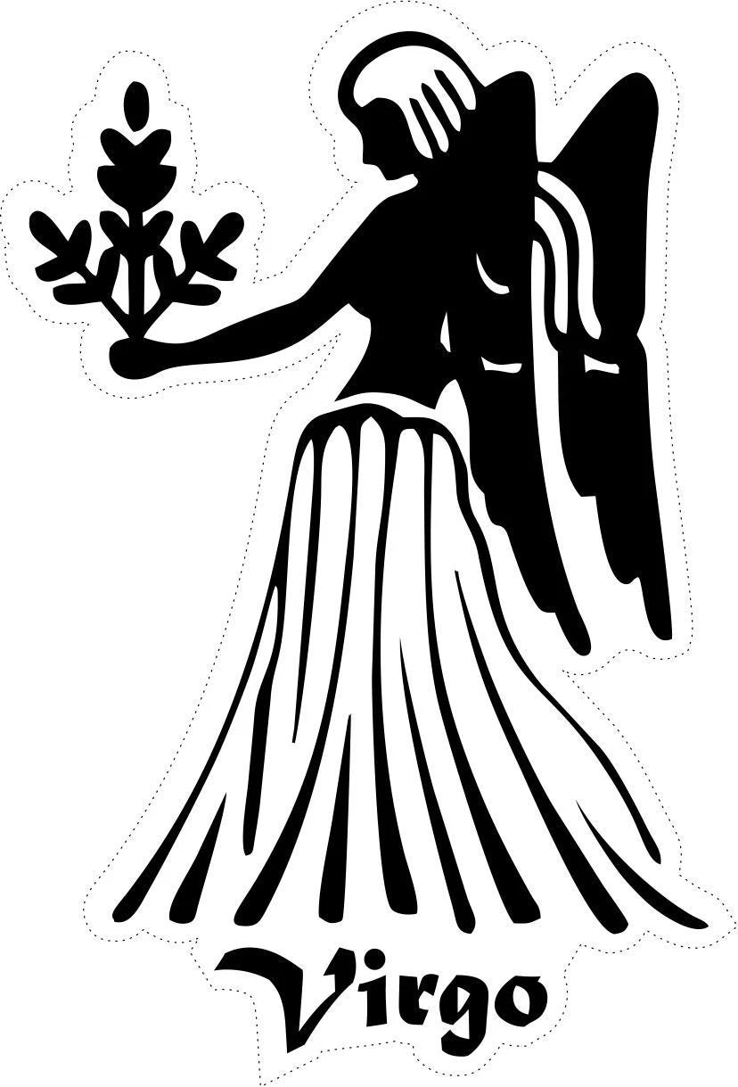 maiden virgo  astrological sign Die Cut Vinyl Decal