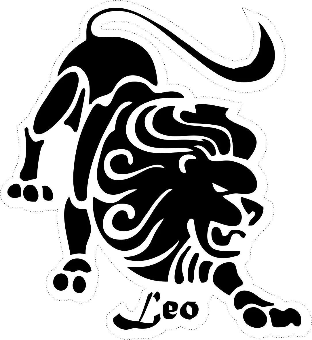 lion leo astrological sign Die Cut Vinyl Decal