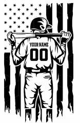 Personalized Baseball Softball Die Cut Vinyl Decal