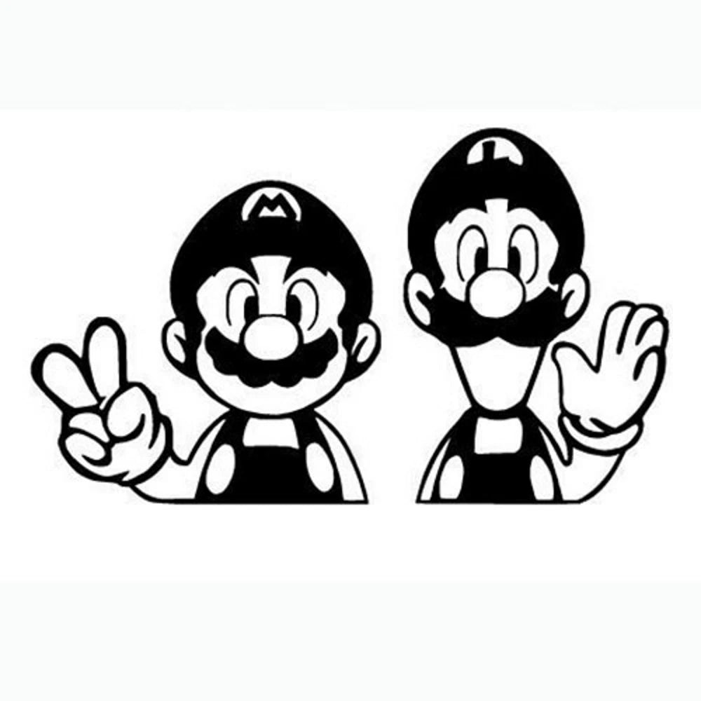 Super Mario Luigi Die Cut Vinyl Decal