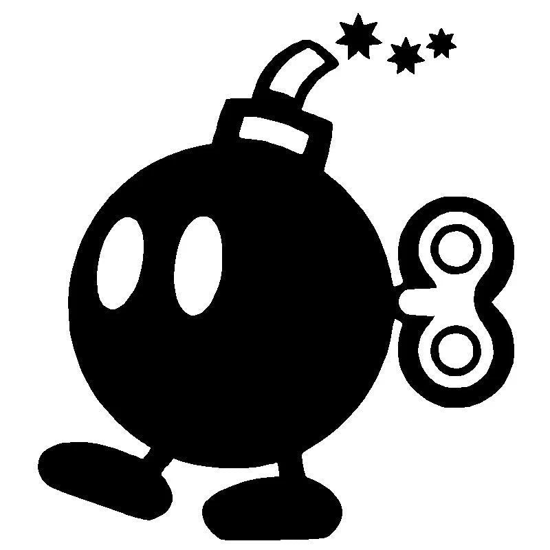 Super Mario Brothers Bomb-Omb Die Cut Vinyl Decal