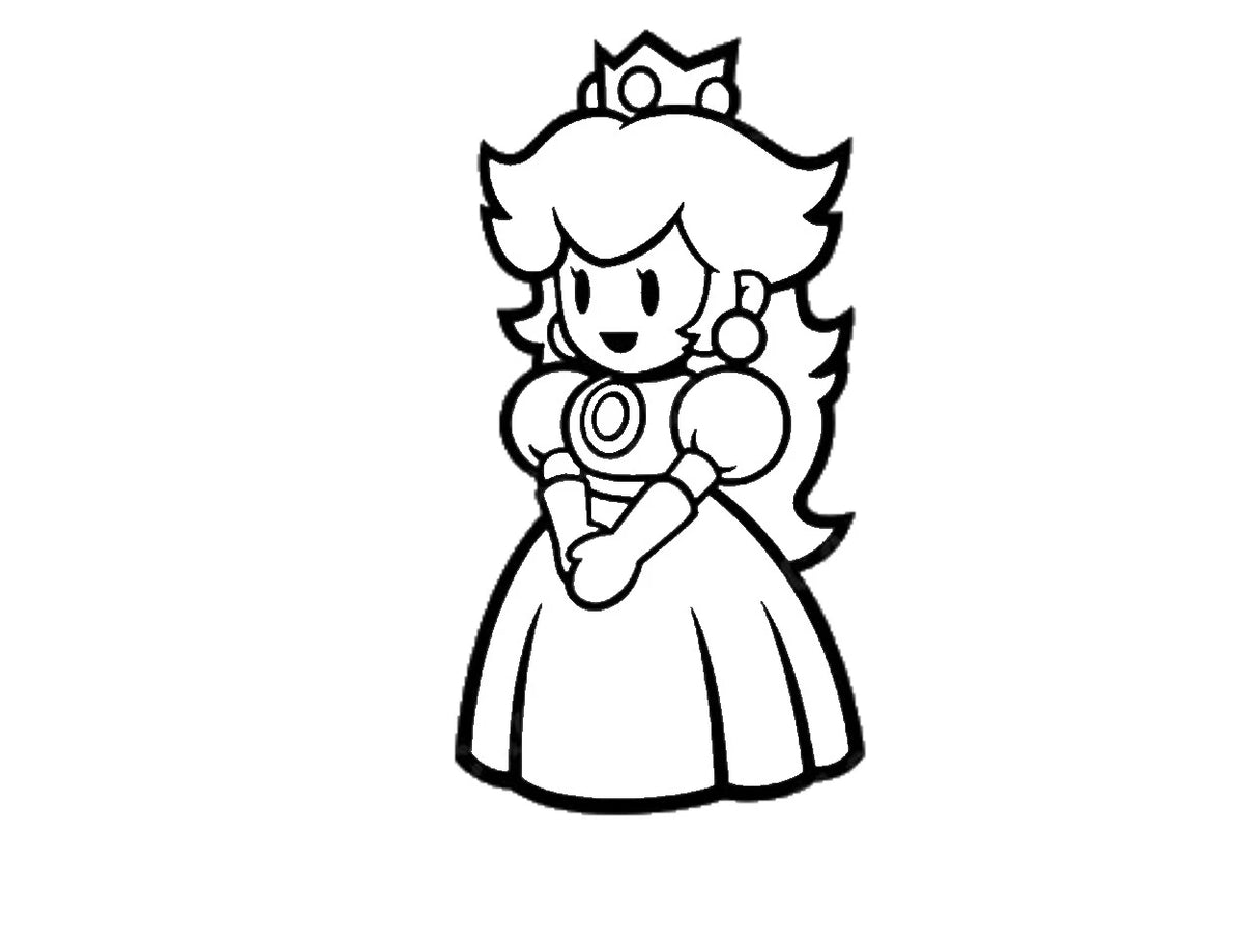 Super Mario Princess Peach Die Cut Vinyl Decal