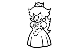 Super Mario Princess Peach Die Cut Vinyl Decal