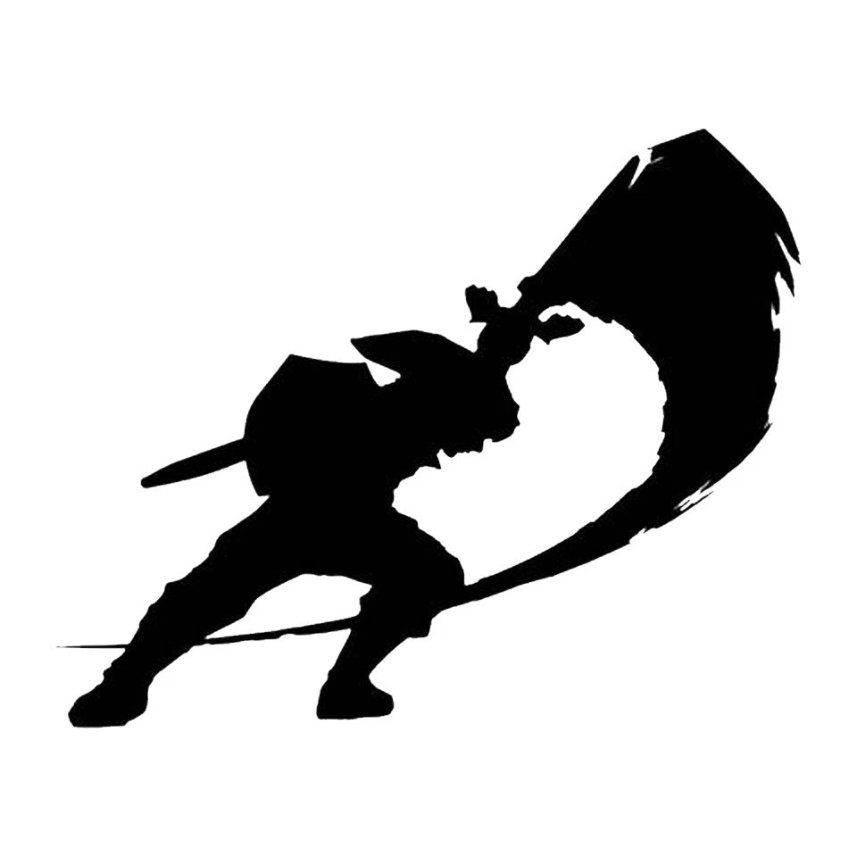 Legend Of Zelda Link Attack Die Cut Vinyl Decal