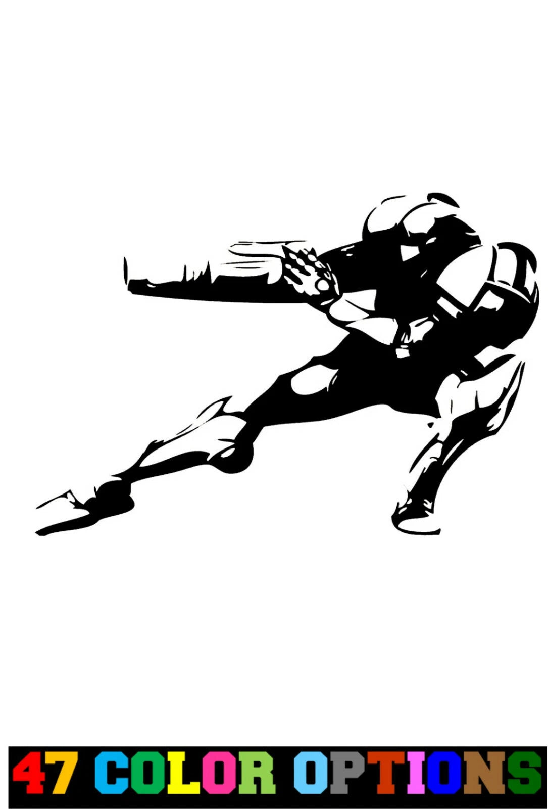 Metroid Samus Slide Die Cut Vinyl Decal