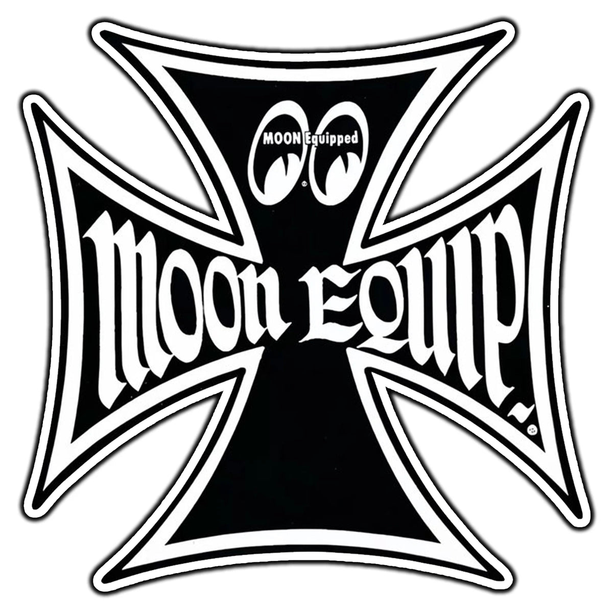 Mooneyes Maltese Iron Cross Die Cut Vinyl Decal