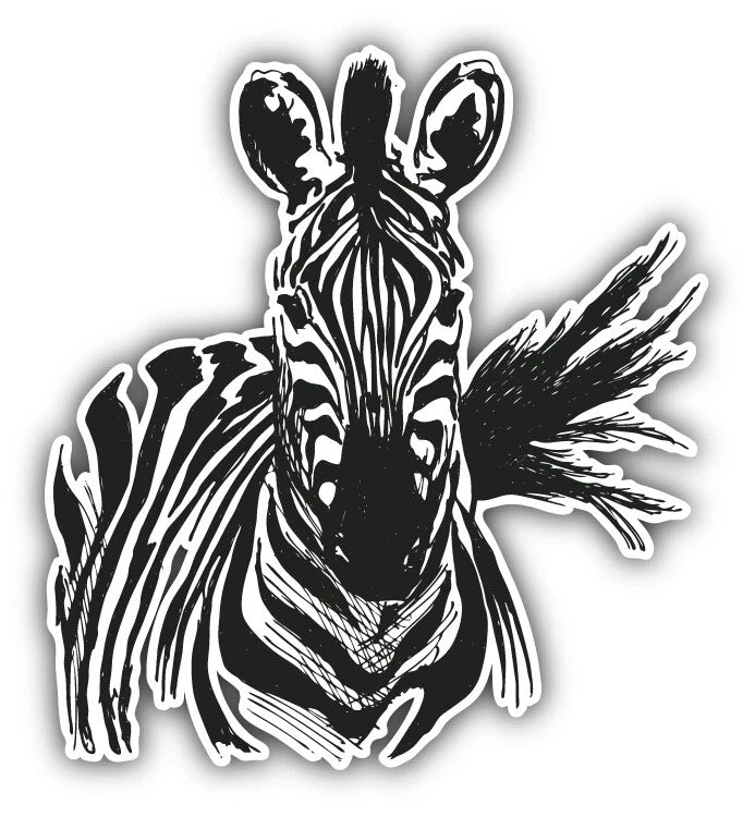 Zebra Animal Die Cut Vinyl Decal