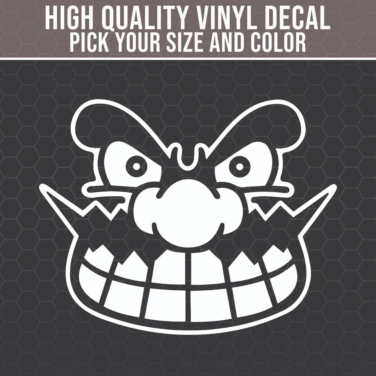 Wario Face Decal Die Cut Vinyl Decal