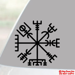 VIGVISER VIKING COMPASS Die Cut Vinyl Decal