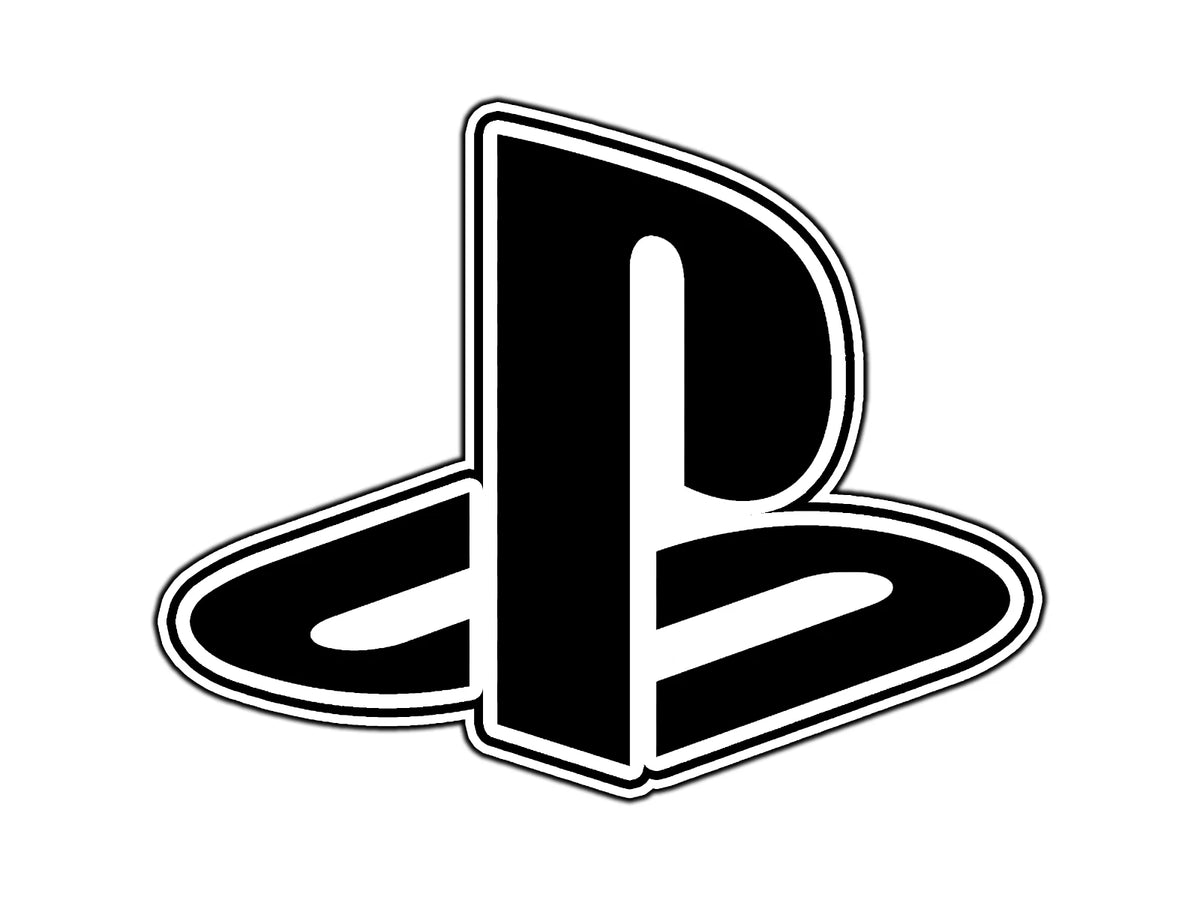 PlayStation Black And White Logo Die Cut Vinyl Decal