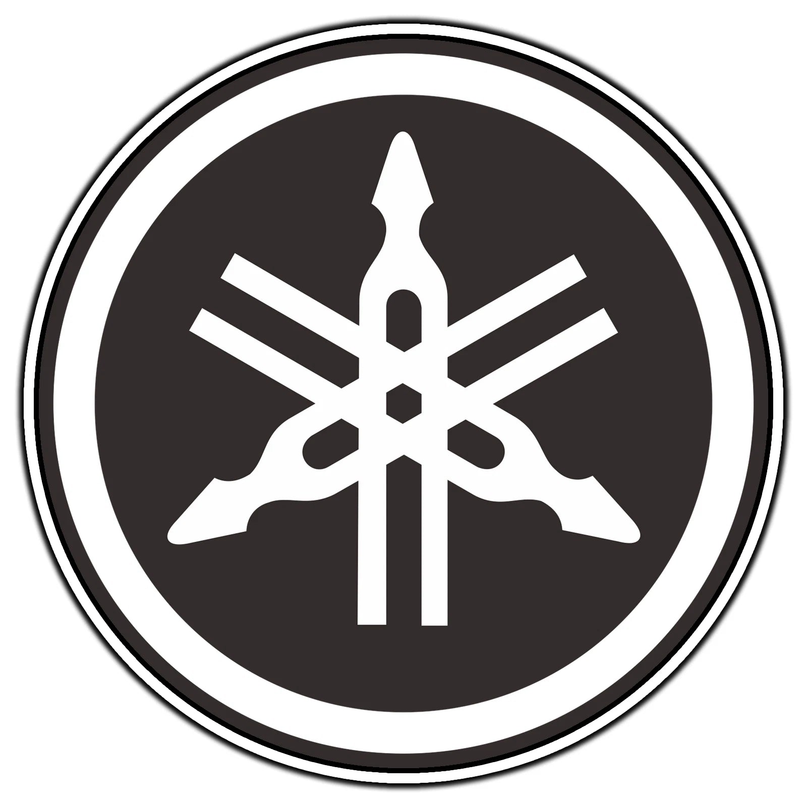 Yamaha Black Logo Die Cut Vinyl Decal