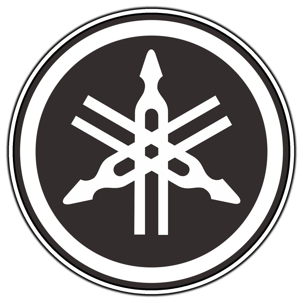 Yamaha Black Logo Die Cut Vinyl Decal