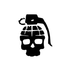 Skull Grenade Die Cut Vinyl Decal