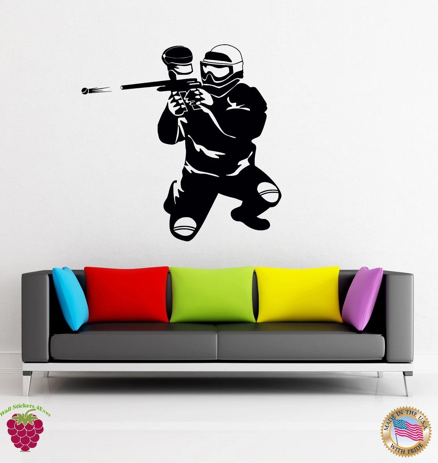 Gun For Living Room Die Cut Vinyl Decal