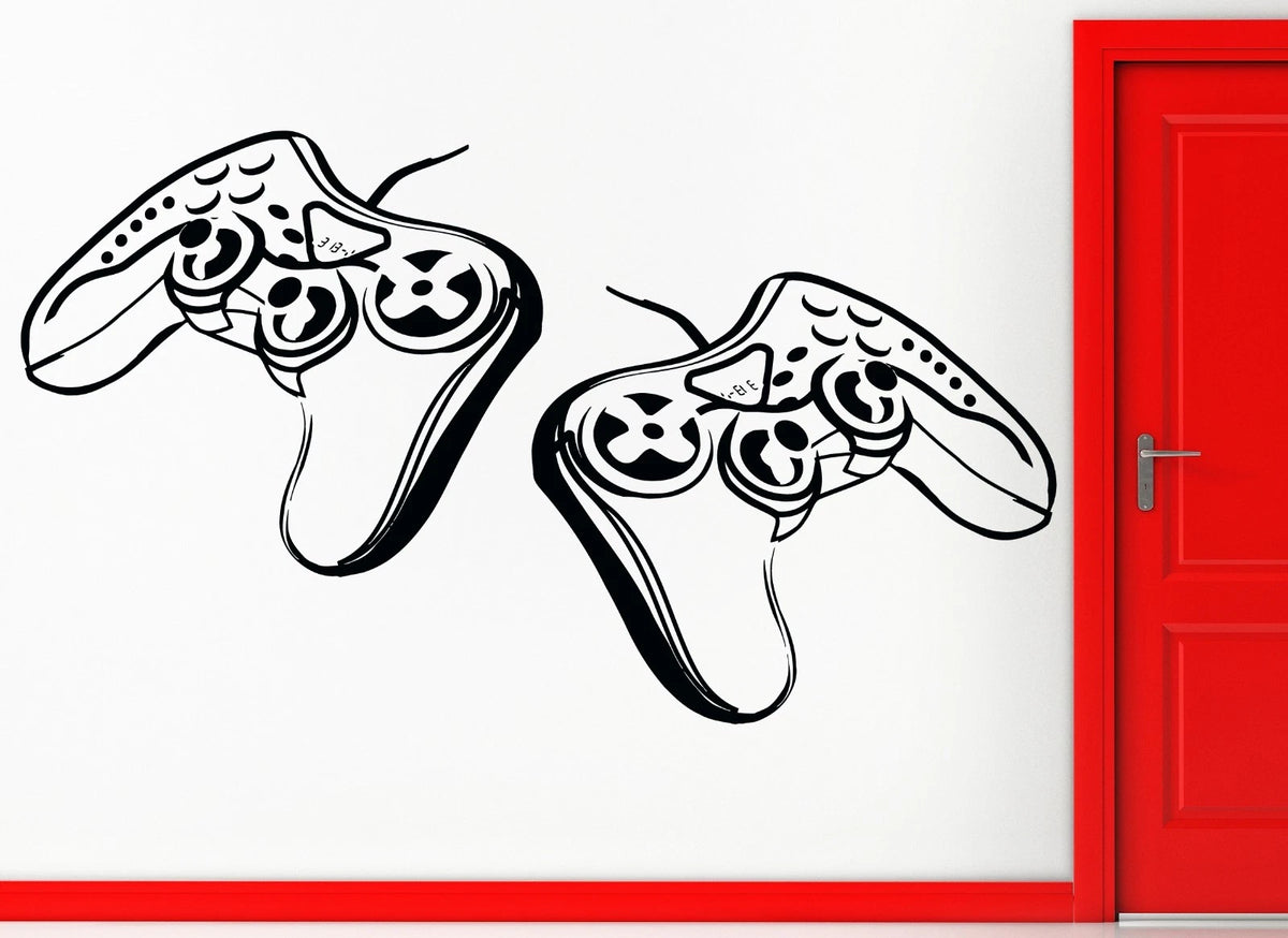 Joysticks Gamer Playstation Decor Die Cut Vinyl Decal
