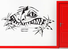 Monster Is Coming Off The Wall Creepy Decor Die Cut Vinyl Decal