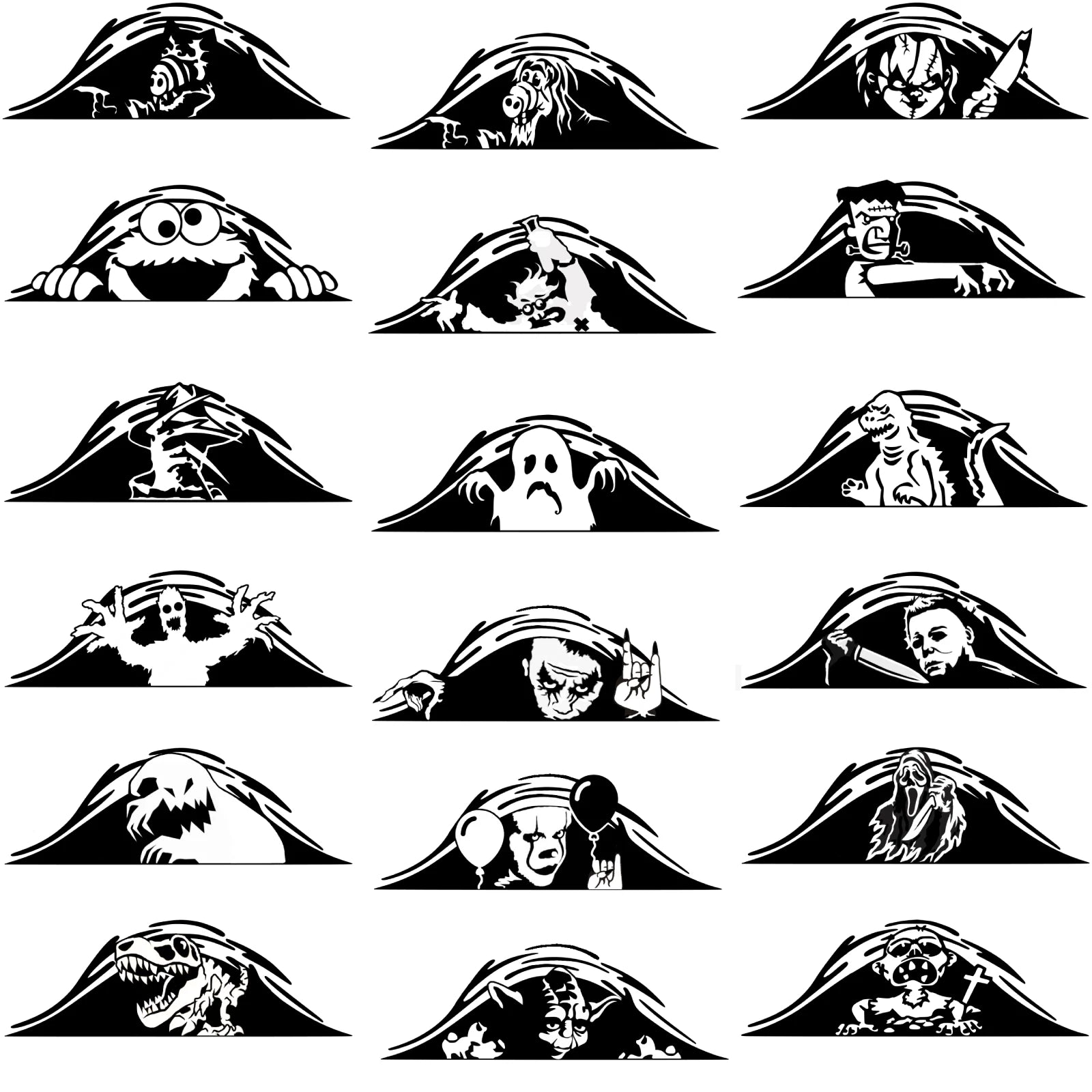 Monster Peeper Die Cut Vinyl Decal