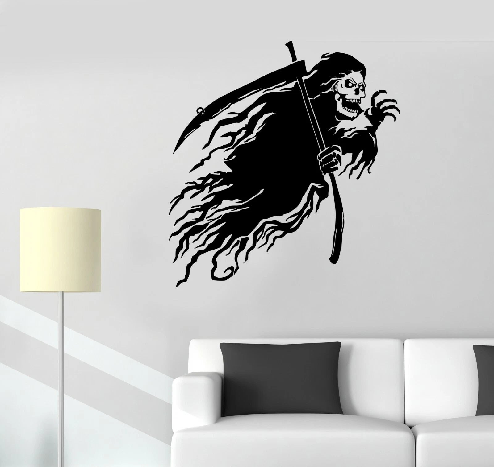 Grim Reaper Skeleton Die Cut Vinyl Decal