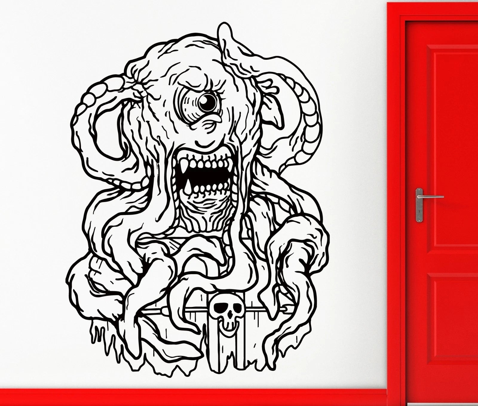 Scary Monster Horror Creepy Cool Alien Die Cut Vinyl Decal