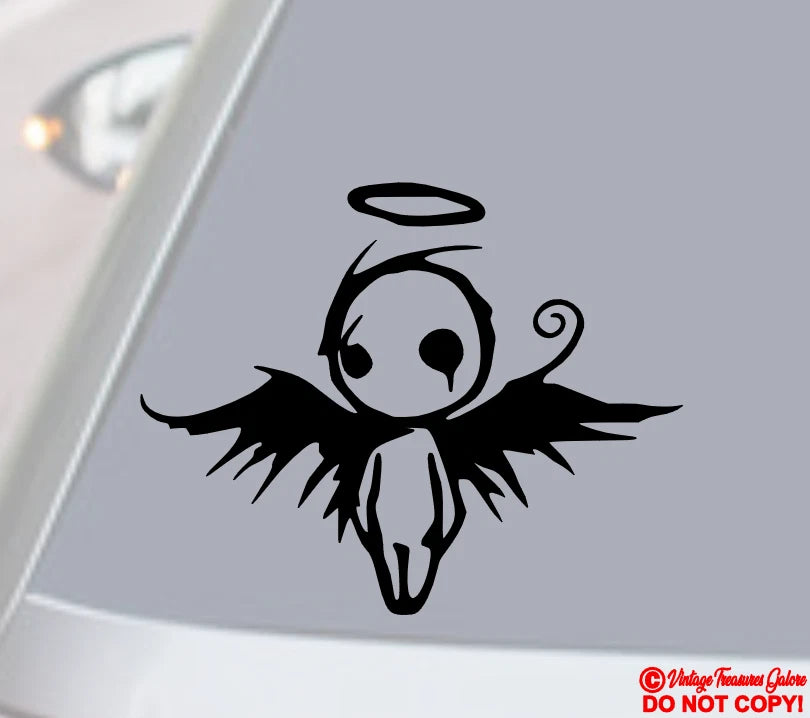 GOTHIC DARK FALLEN ANGEL OF DEATH  Die Cut Vinyl Decal