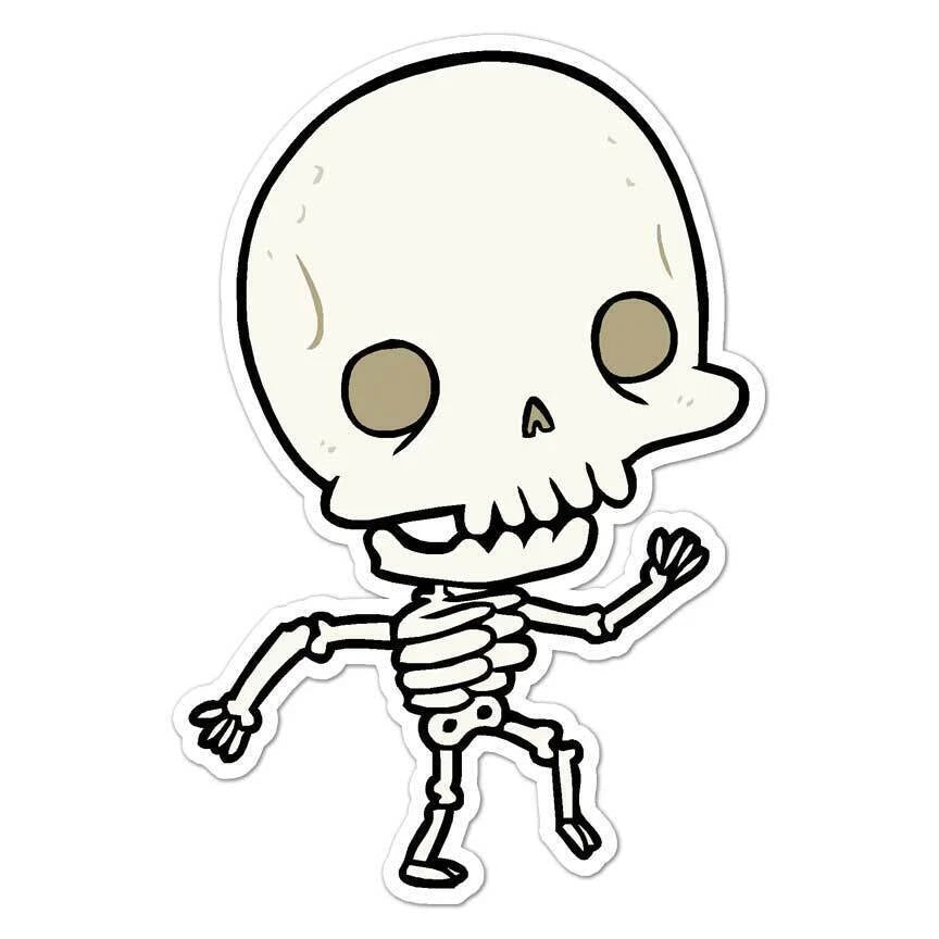 Dancing Skeleton Die Cut Vinyl Decal