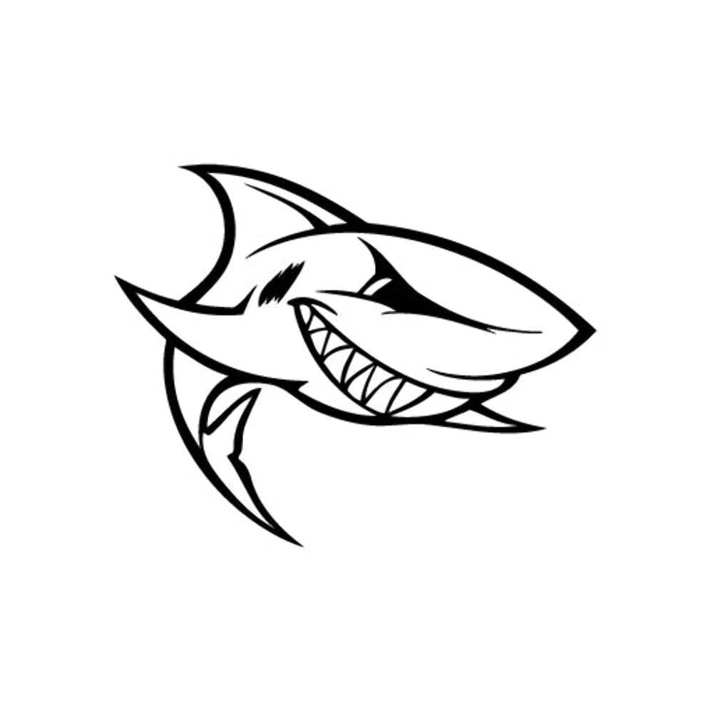 Shark Smile Die Cut Vinyl Decal