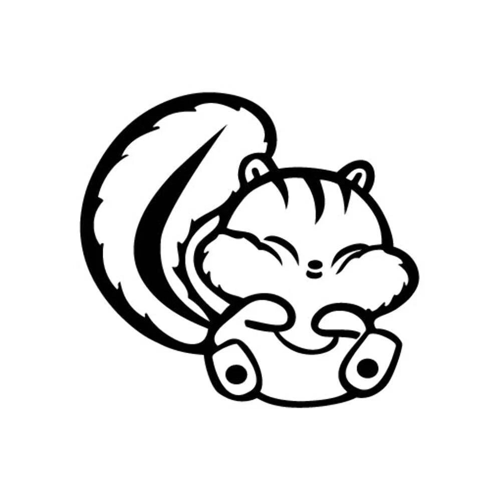 Squirrel Smile  Die Cut Vinyl Decal