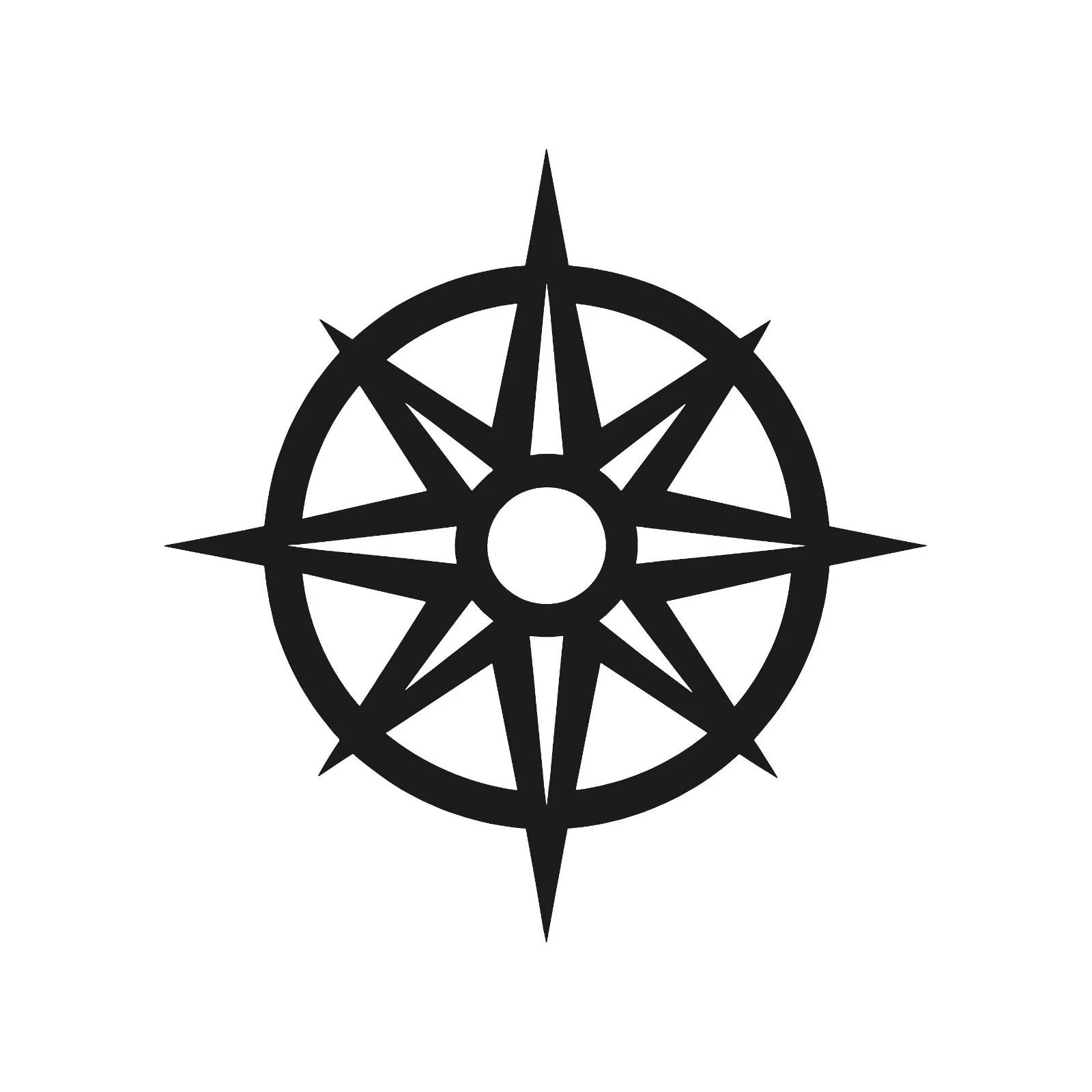 Compass Die Cut Vinyl Decal