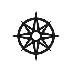 Compass Die Cut Vinyl Decal