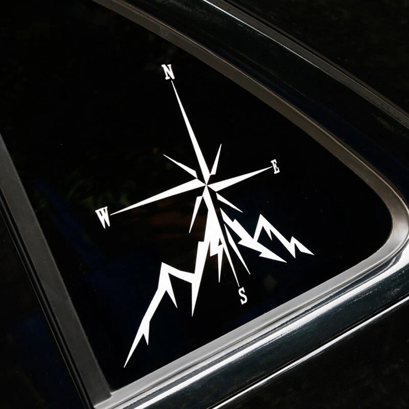 Compass Reflective Die Cut Vinyl Decal