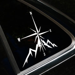 Compass Reflective Die Cut Vinyl Decal