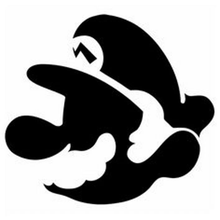 Super Mario Head Die Cut Vinyl Decal