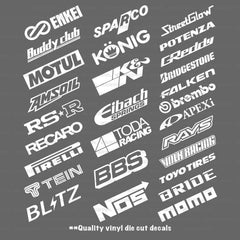 Automotive Sponsor Logos  Die Cut Vinyl Decal