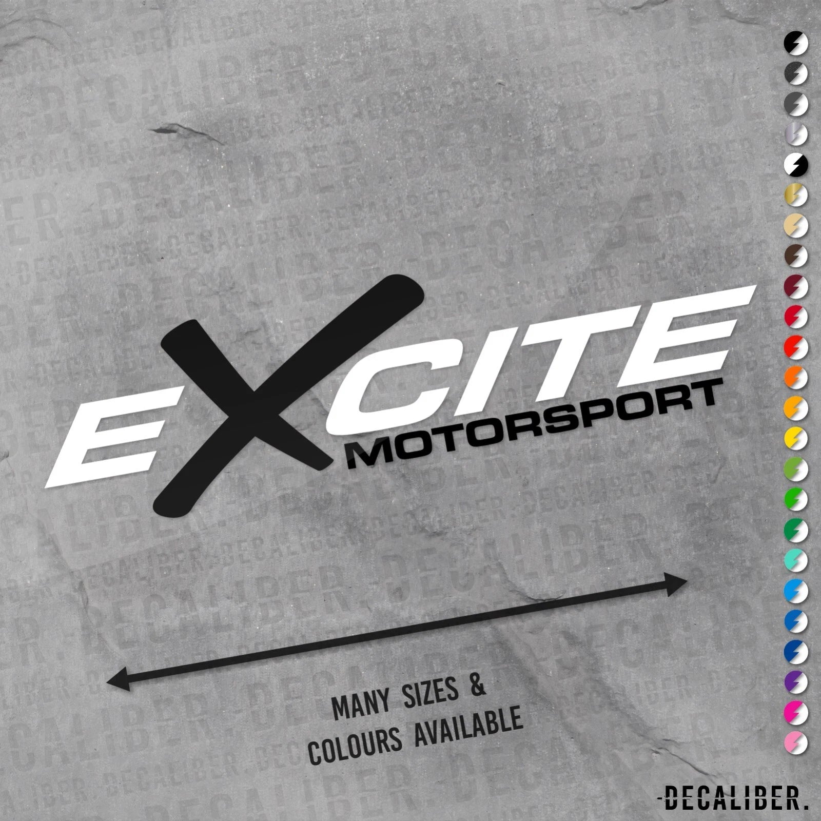 Excite Motorsport Sticker 2 Tone, Die Cut Vinyl Decal