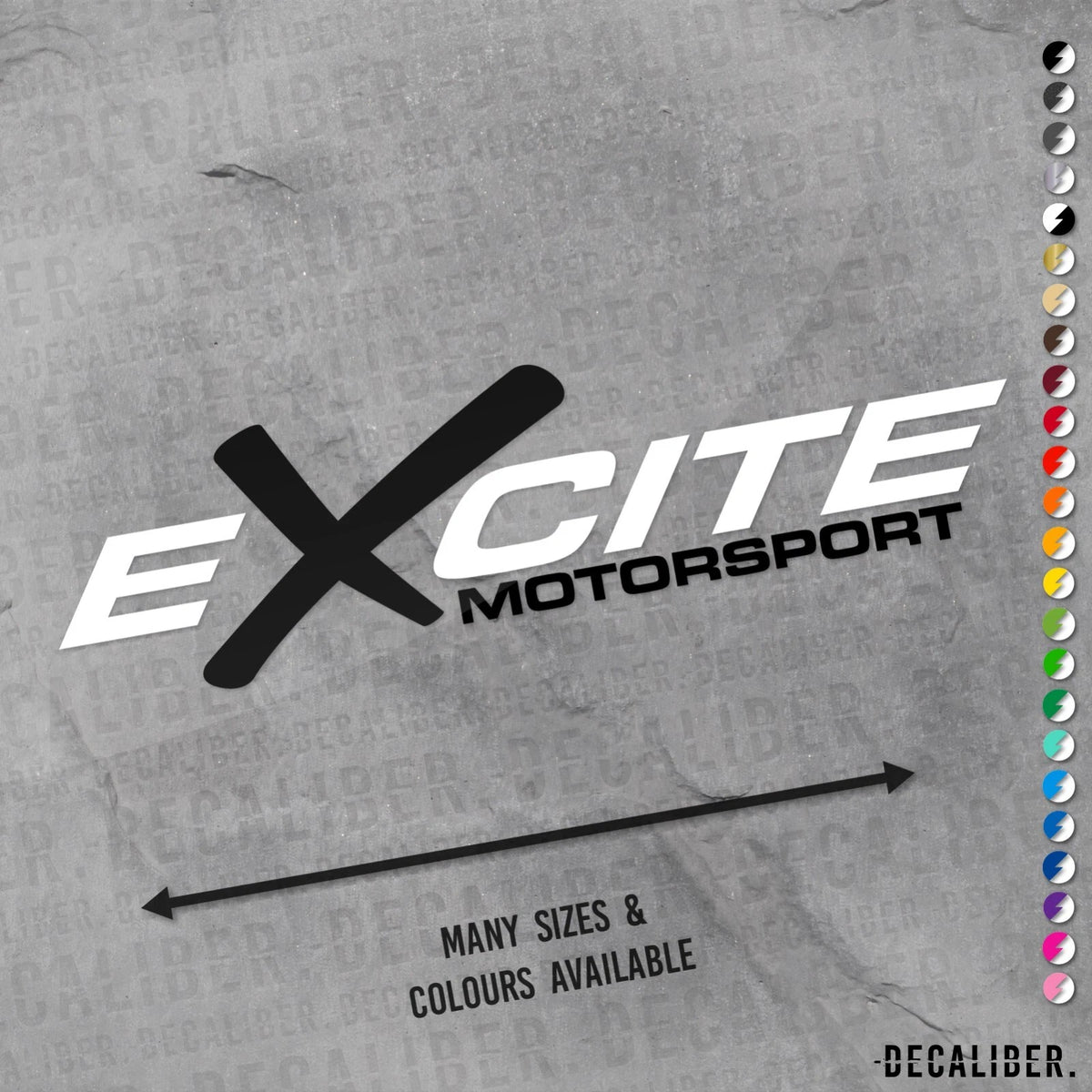Excite Motorsport Sticker 2 Tone, Die Cut Vinyl Decal