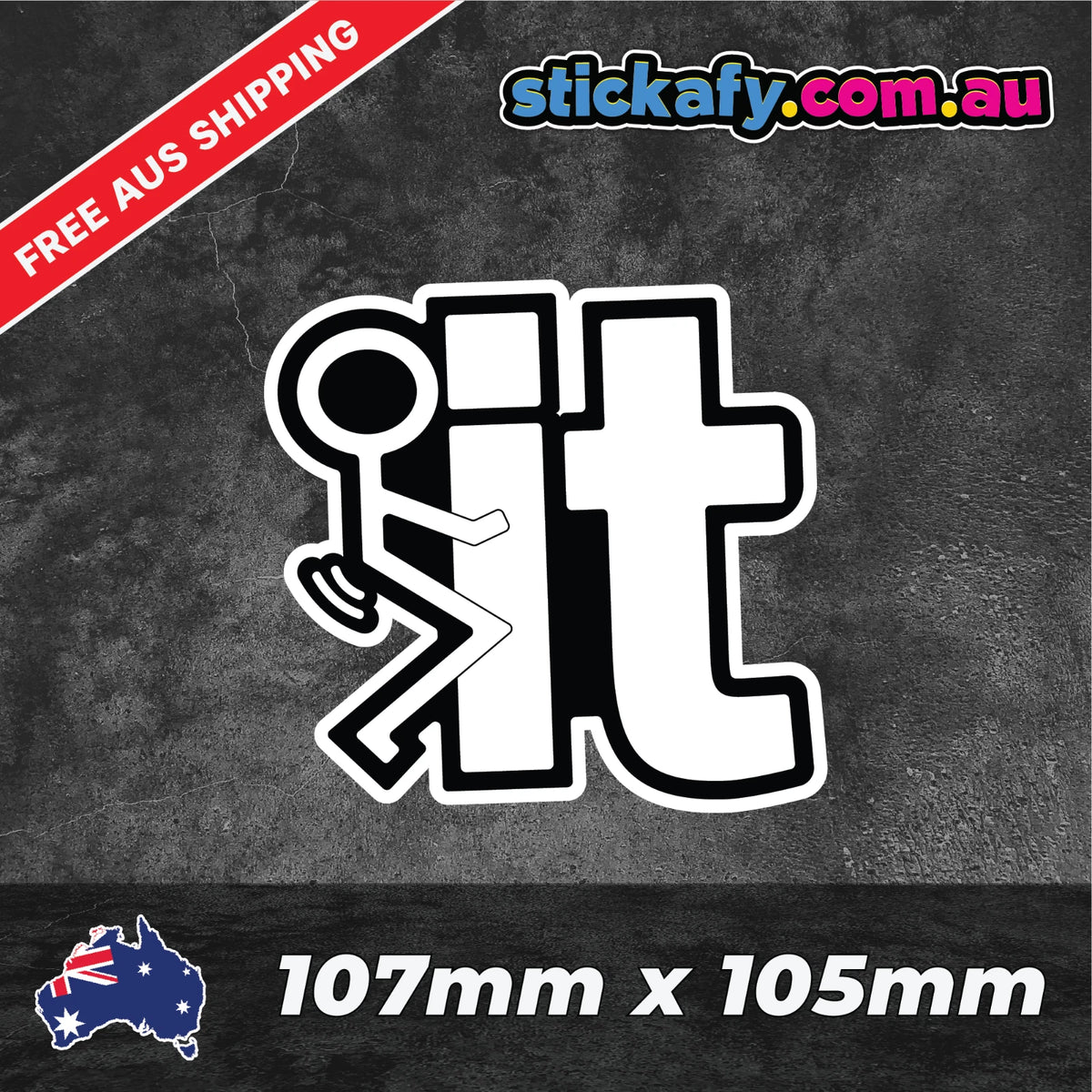 F*ck It Sticker Funny Laptop Car Window Bumper 4x4 Ute Decal 4wd Cute. Decal Die Cut Vinyl Decal/ Bumper For Windows, Cars, Trucks, Laptops, Etc.