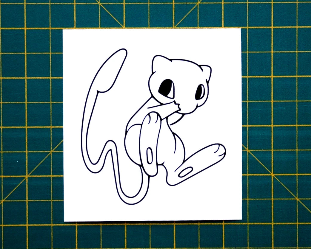 MEW Car EV Bumper Laptop Window Laptop Ipad Tablet Funny Vinyl Decal Sticker, Trucks, Laptops, Etc.