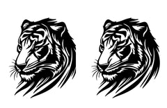 Tiger Rendering Die Cut Vinyl Decal