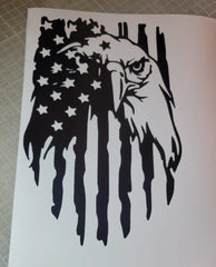 USA Flag Eagle Distressed decal sticker vinyl graphic American car truck window, Trucks, Laptops, Etc.