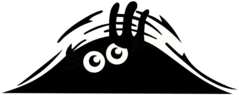 Trunk Peeking Funny Monster Die Cut Vinyl Decal