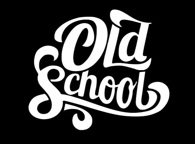 Old School vinyl sticker, Die Cut Vinyl Decal