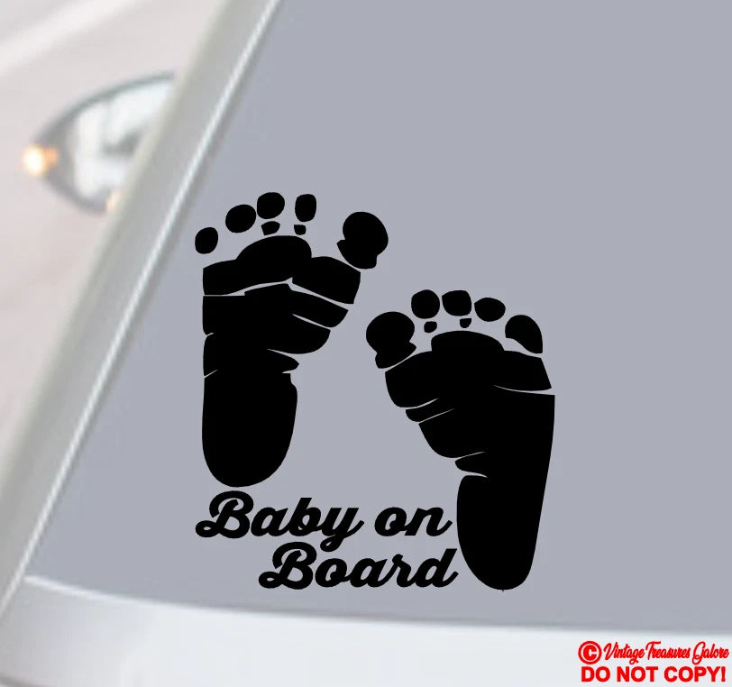 BABY ON BOARD Die Cut Vinyl Decal