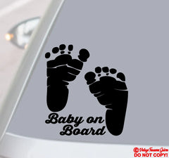 BABY ON BOARD Die Cut Vinyl Decal