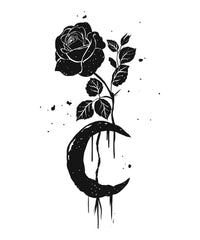 Black Rose Die Cut Vinyl Decal