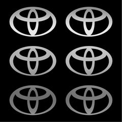 Small Toyota logo 6 Small Vinyl Decals Car 2" 3" Toyota symbol Stickers  Die Cut Vinyl Decal