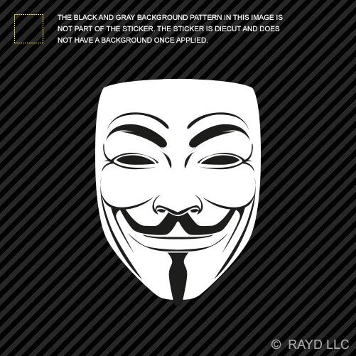 We Are Anonymous Sticker Decal Self Adhesive Vinyl hacker group internet.  Decal Die Cut Vinyl Decal/ Bumper For Windows, Cars, Trucks, Laptops, Etc.