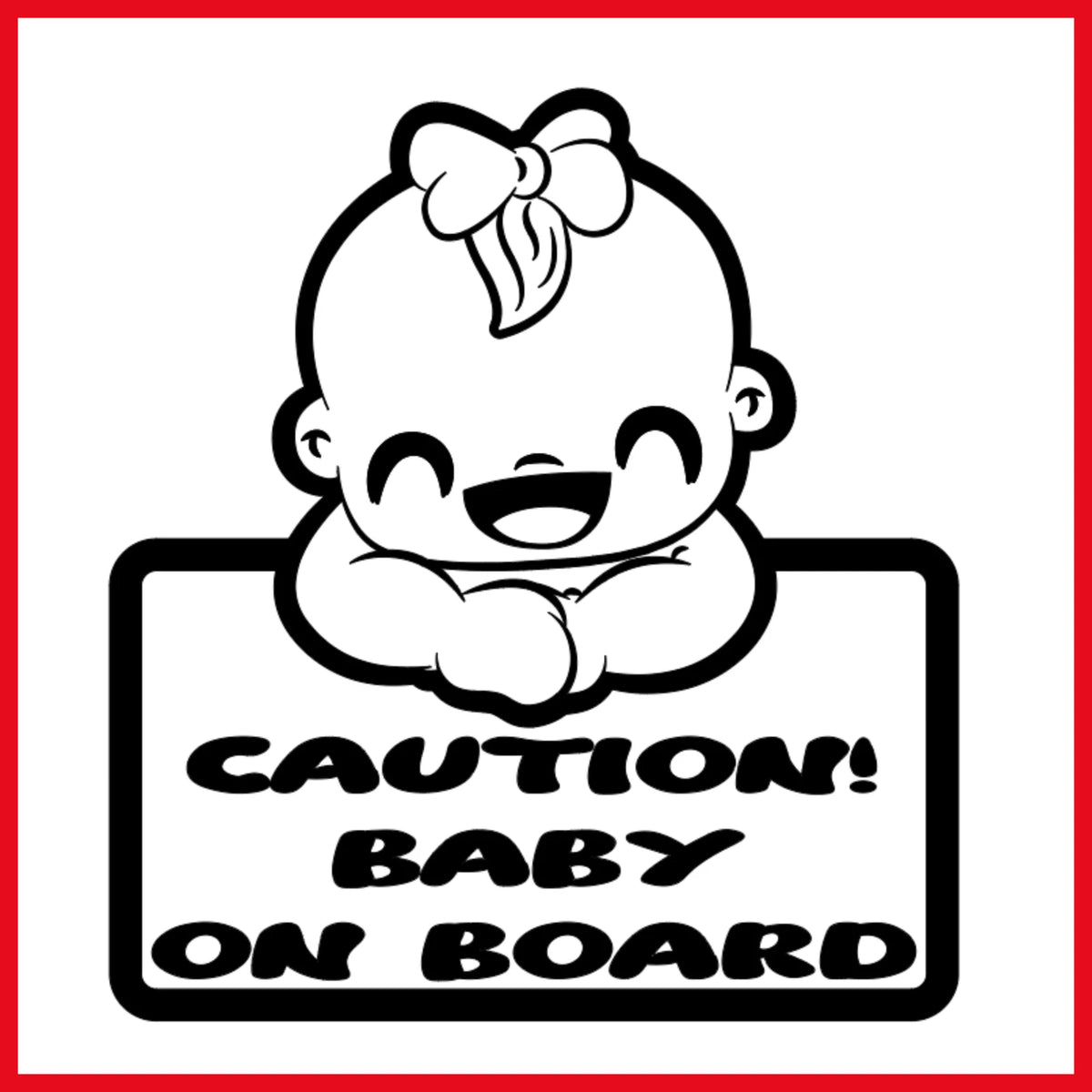 BABY ON BOARD Die Cut Vinyl Decal